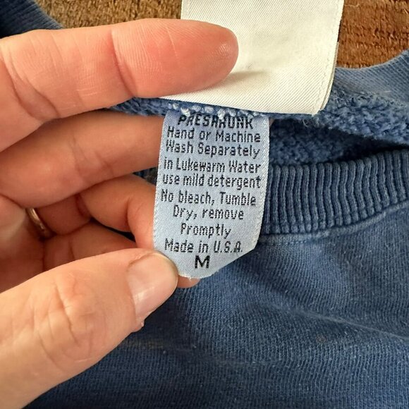 Vintage Men’s size Medium Marco Island Blue Crewneck Pullover Sweatshirt - Picture 14 of 15